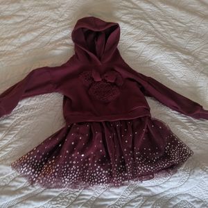 3t sweater skirt in maroon